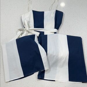 Striped Blue and White Romper